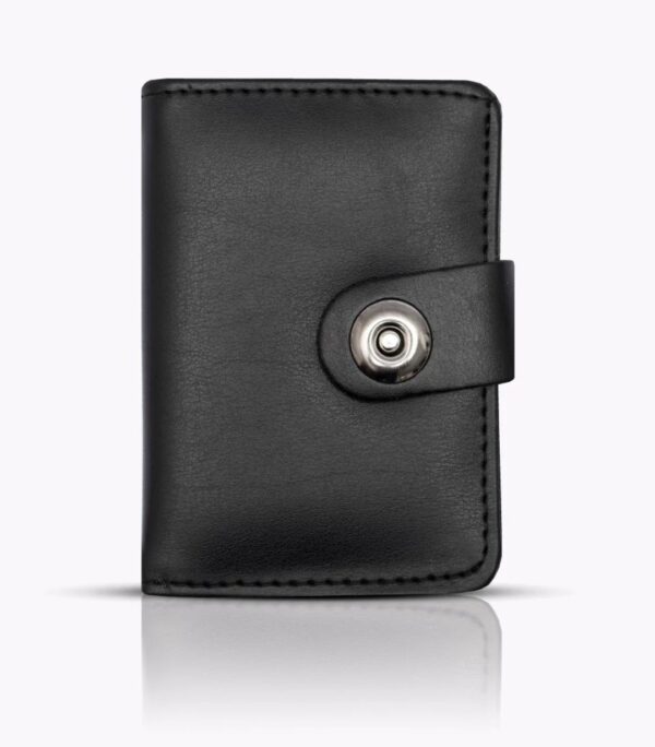 Plain Leather Minimool Button Closure Wallet Smart Wallet for Male And Female Easy To Carry, Stylish And Slim (random color) - Image 4