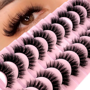 (NW000266) 3D (1 pair Eyelashes Natural Look Fluffy Volume (without glue)
