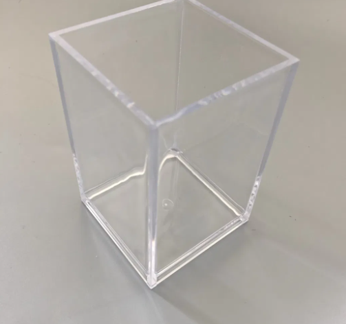 Desktop Transparent Pen Container with Square - Image 2