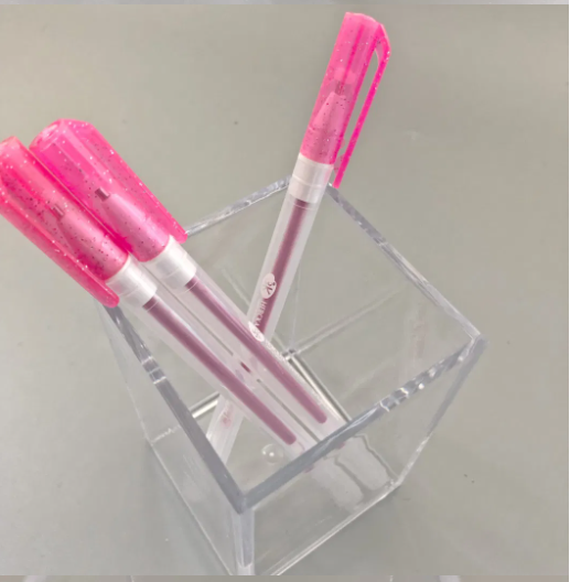 Desktop Transparent Pen Container with Square