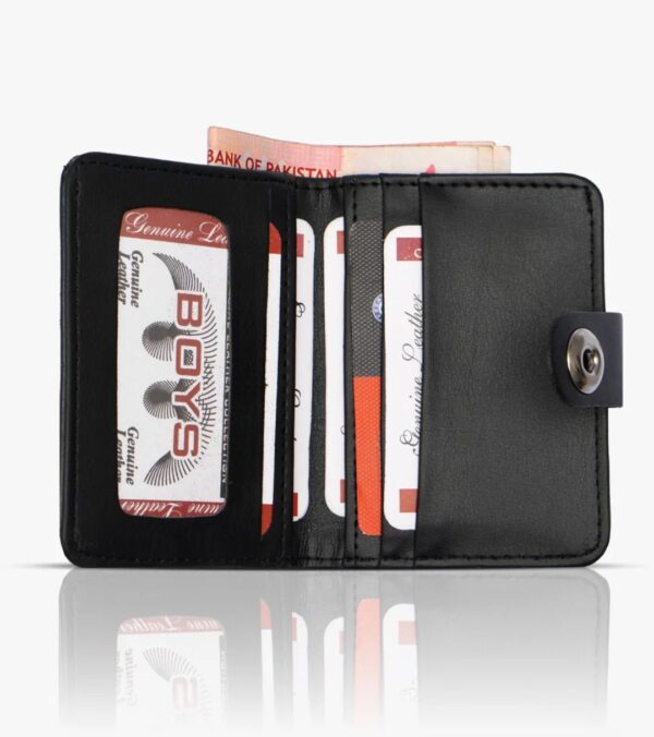 Plain Leather Minimool Button Closure Wallet Smart Wallet for Male And Female Easy To Carry, Stylish And Slim (random color) - Image 5
