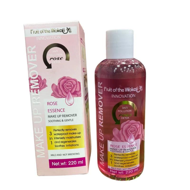 Wokali 3 in 1 Rose Essence Makeup Remover 220ml - Image 3