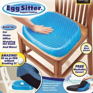 Non Slip Egg Sitter Gel Seat Cushion Soft Sitting Support Pad Cushion for Car and Office Chair Seat Pads Breathable Honeycomb Bike Seat Foam