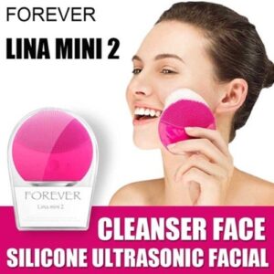 Forever Mini Facial Cleansing Brush For All Skin Types | Face Massager Electric - All Skin Types Ultra-Hygienic Skincare - Simple Face Wash - Silicone Electric Face Cleanser (Random color)
