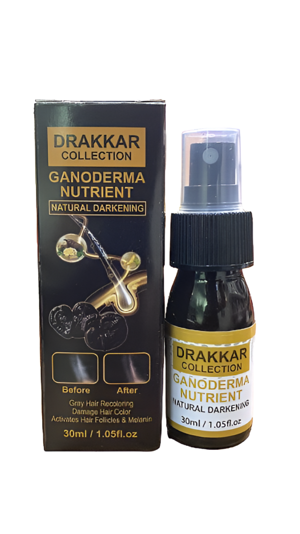 (NW000303) Anti-Greying Hair spray , Drakkar spray  for Hair, Organic Ganoderma, Inverted Essence for Grey Hair, Darkens Your Hair Naturally Without Damaging (30ML)