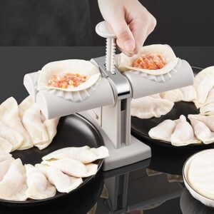 Double head design automatic dumpling machine mold,  dumplings quickly and easily (random color)
