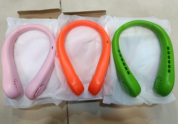 Portable Rechargeable Neck fan (random color ) - Image 2