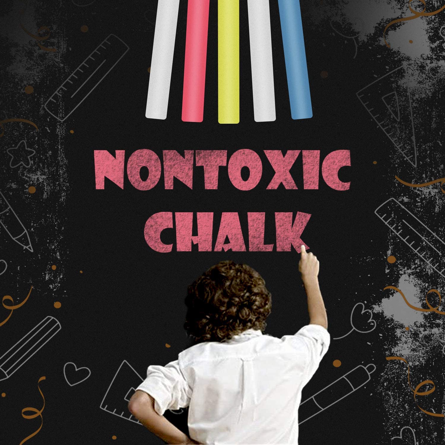 Large Black Chalkboard Sticker Paper DIY Black Board Wall Adhesive Black Board Size (3 x 1.3 ft) - Image 3