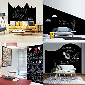 Large Black Chalkboard Sticker Paper DIY Black Board Wall Adhesive Black Board Size (3 x 1.3 ft) - Image 4