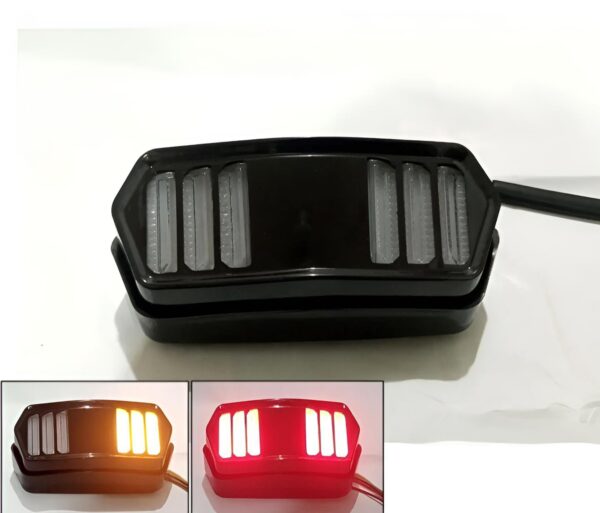 Universal Motorbike Back Light With Indicator DRL Audi Style - Image 10
