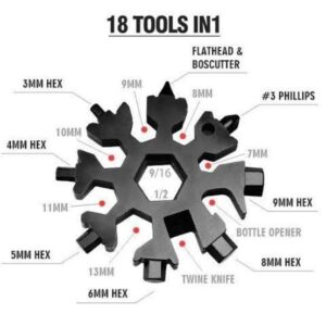 (NW000214) 18-in-1-stainless-steel-snowflake-wrench-multipurpose-wrench‏