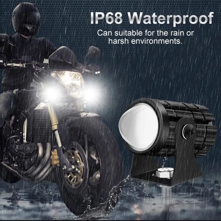 2 pcs Mini drive fog light with ( 3 point ) gift fog light for all bikes With Yellow & white colour . For Bike ,Car , Jeep . - Image 11