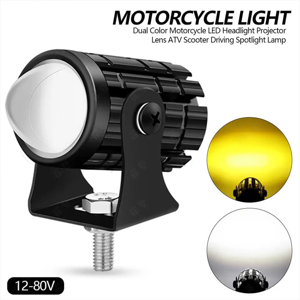 2 pcs Mini drive fog light with ( 3 point ) gift fog light for all bikes With Yellow & white colour . For Bike ,Car , Jeep . - Image 14