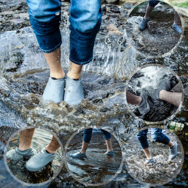 Rain Boot Thicken Waterproof Silicone Gel Shoe Cover Rain (Color random) - Image 5