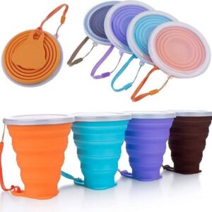 Cute Telescopic Collapsible Silicone Foldable Cup / Water Bottle (Random color)
