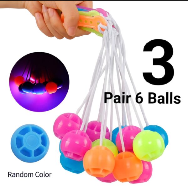 3 packet tak tak clacker ball | china ball | pack of 3 pair ( 6 balls ) for kids and adults (Random Color) - Image 2