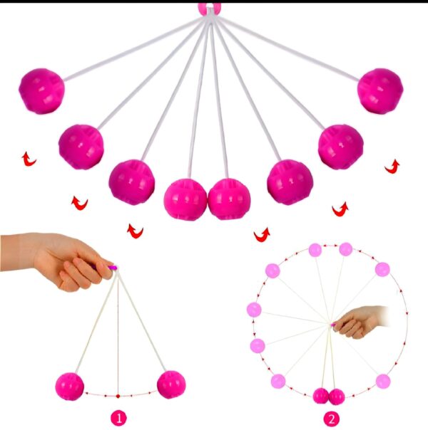3 packet tak tak clacker ball | china ball | pack of 3 pair ( 6 balls ) for kids and adults (Random Color) - Image 5