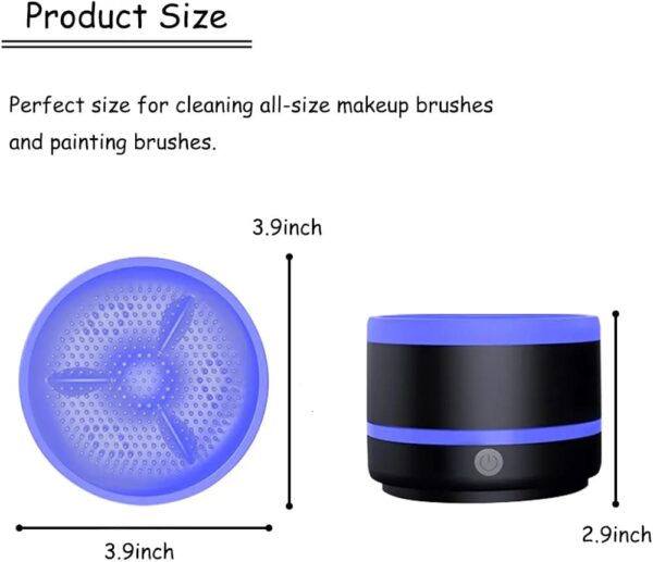 Makeup & Paint Brush Cleaner Machine - Electric  (Random color) - Image 11