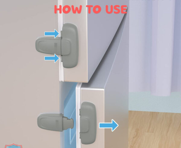 Child Safety Fridge Lock , Baby Safety Refrigerator Freezer Door Lock, No Tools Need or Drill - Image 7