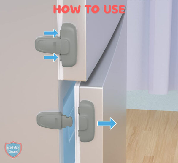 Child Safety Fridge Lock , Baby Safety Refrigerator Freezer Door Lock, No Tools Need or Drill - Image 8