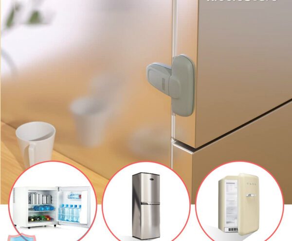 Child Safety Fridge Lock , Baby Safety Refrigerator Freezer Door Lock, No Tools Need or Drill - Image 6