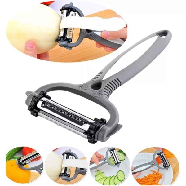 3 in 1 Fruit Vegetable Peeler Amazing 3 in 1 blade, just click and peel - Image 4