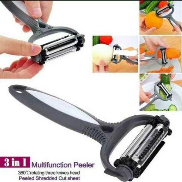 3 in 1 Fruit Vegetable Peeler Amazing 3 in 1 blade, just click and peel - Image 3