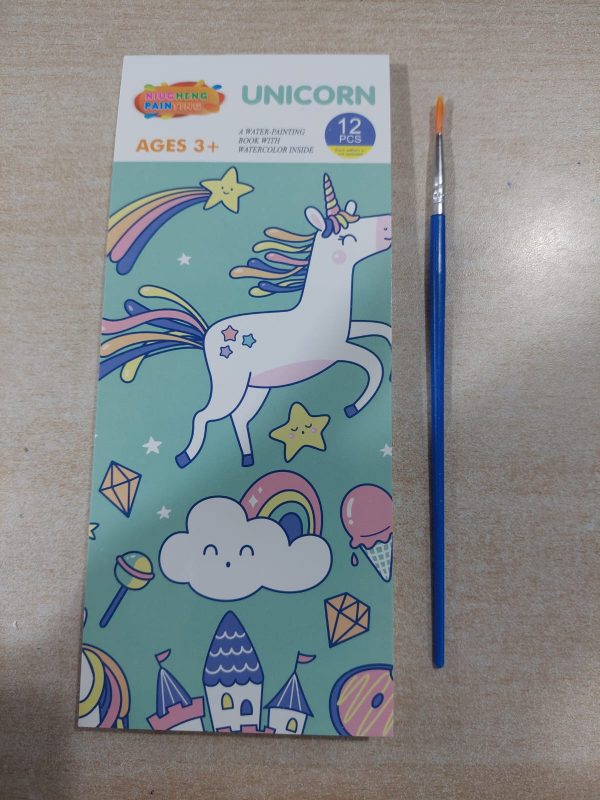 Watercolour Painting Notepad for Kids | Water Painting Book with Water Colour with Painting Brush (Random book) - Image 3
