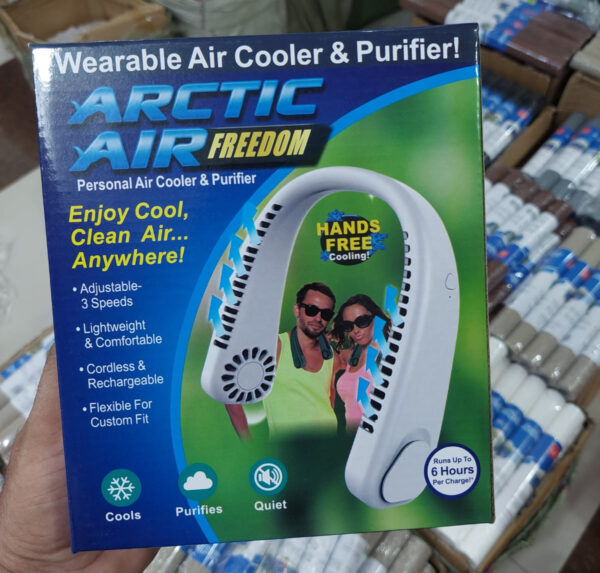 Arctic Air Hanging Neck Fan High Wind 3 Speed Adjustable USB Charging Portable Quiet Super Long Life Outdoor Sports Office Camping (Random Color) - Image 2