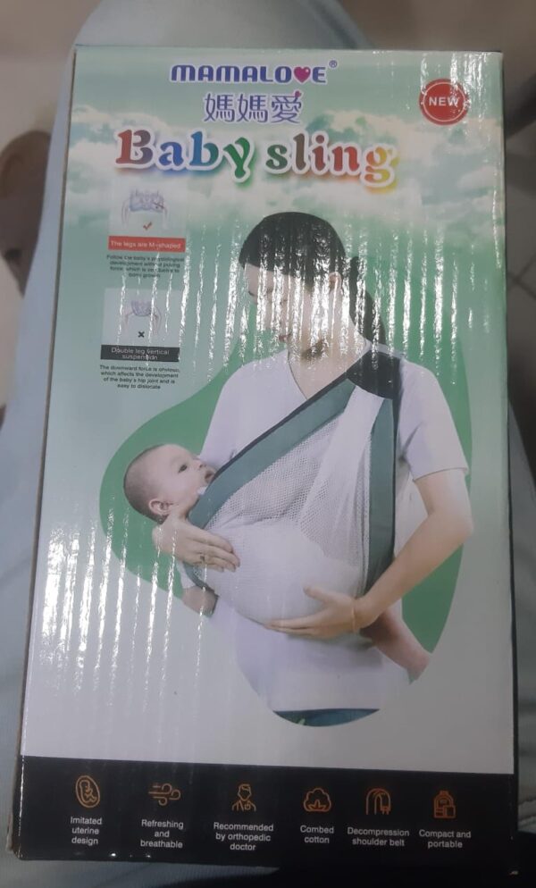 1PC Baby Carrier, Ergonomic Baby Strap one Shoulder Labor-Saving Polyester Baby Half Wrapped Sling (Random Color) - Image 3