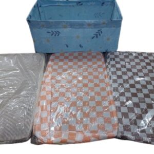 Clothe Storage Basket Box | Portable Foldable Wardrobe Organizer Clothes Pants Jeans Storage Box (Random design & Color)