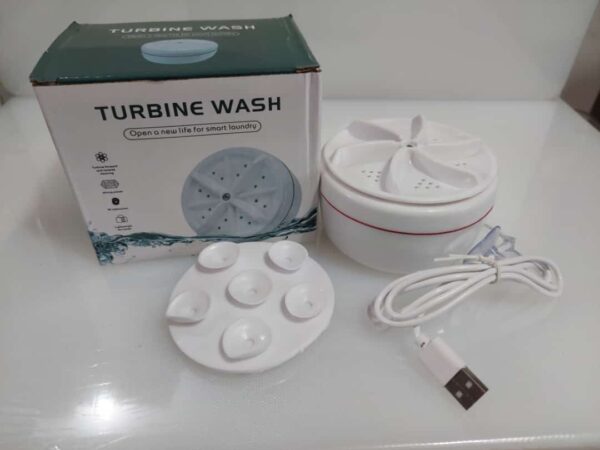 USB  Travel Washer  Washing Air Bubble Machine Ultrasonic Rotating Turbine Washing  Machine for Socks Underwear Wash Dishes - Image 2