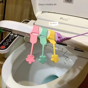 Silicone Toilet Seat lid lifter | Multi Level Adjustment Flower Heart Shape Toilet Seat Remover - 3pcs (Random color)