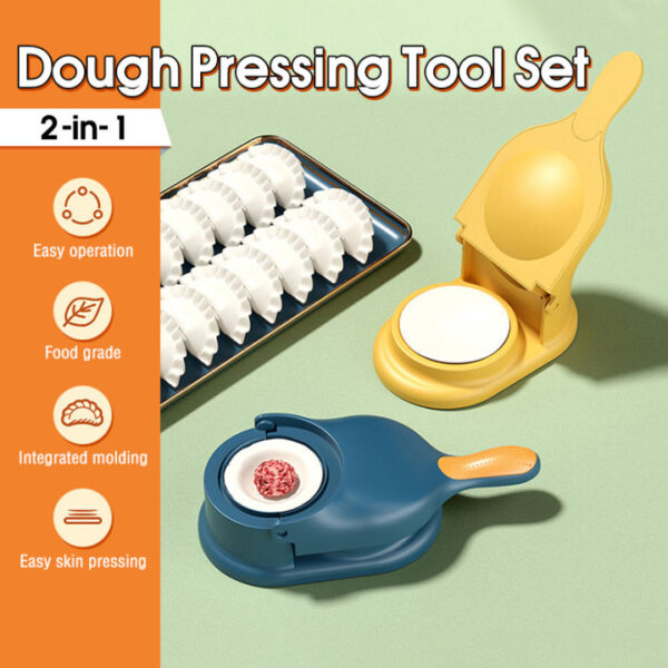 2 in 1 Dumpling Wrapper Tool Food Grade Manual Dumpling Maker Mold - Without Box (Random color) - Image 3