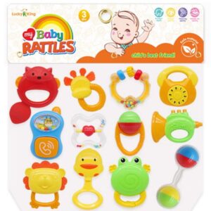 My Baby Rattles Set (12 Pcs) New-born Hand Bells Baby Toys 0-12 Months(random )
