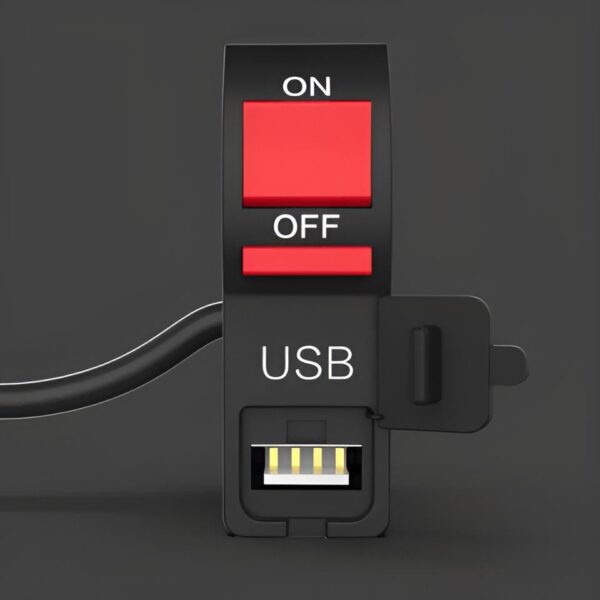 On/Off & USB port 2 Amp 5 V universal switch for bike, Extra external on off button. extra lights switch - Image 4