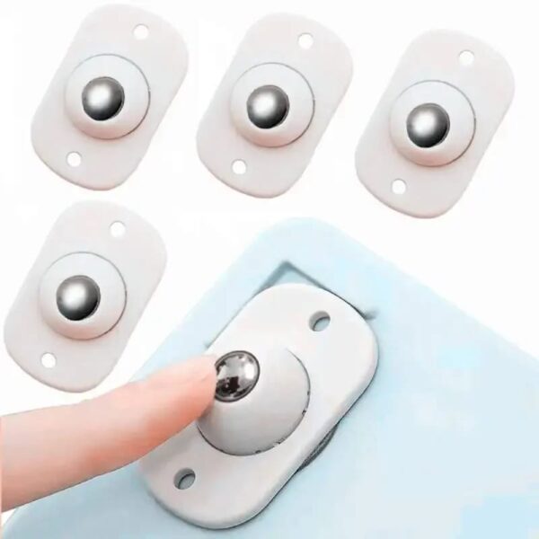 4 pcs Furniture moving wheel Stainless Steel Mini Swivel Wheels With 360 Degree Rotation for Bins Storage Box