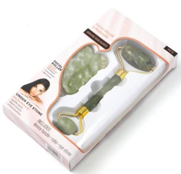 Flawless Jade Roller With Stone (Marble) - Image 2