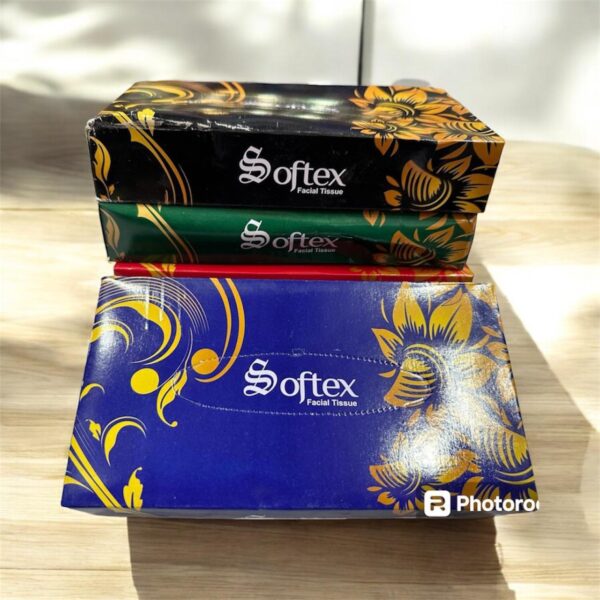 Pack Of 5 Softex Facial Tissue Box – 50 Pulls Per Box - Image 2