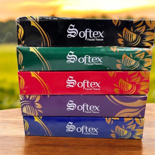 Pack Of 5 Softex Facial Tissue Box – 50 Pulls Per Box - Image 3