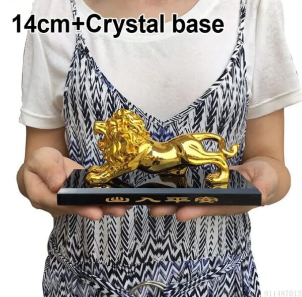 Get Golden Lion Car Dashboard Decoration | Modern Abstract Style Resin Panther Statue | Home Decor Accessories - Image 8