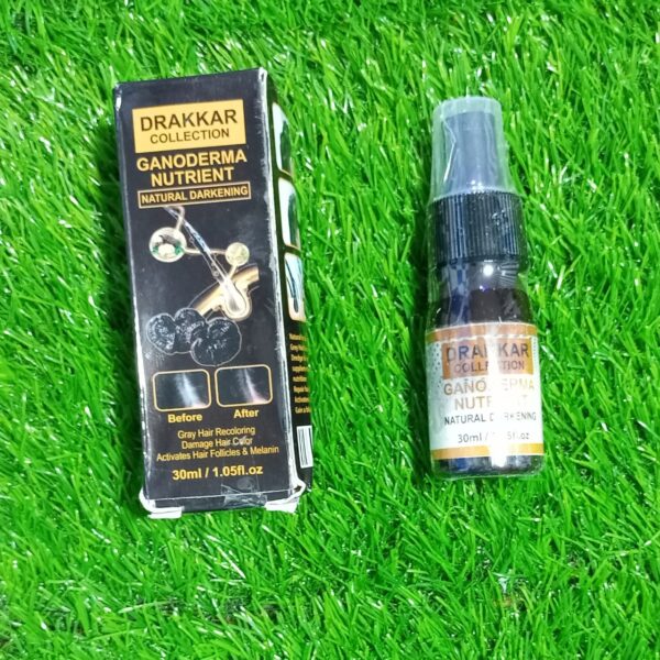 (NW000303) Anti-Greying Hair spray , Drakkar spray  for Hair, Organic Ganoderma, Inverted Essence for Grey Hair, Darkens Your Hair Naturally Without Damaging (30ML) - Image 2