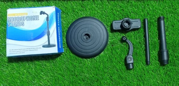 (NW000297) VOCAL Microphone Mobile Stand Adjustable Desktop Microphone Stand Mic Clip Holder - Image 2