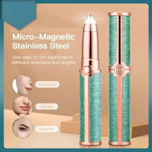 2 in 1 flawless Facial Hair Remover | Rechargeable Waterproof Shaver with LED Light for Eyebrow Upper Lip Chin Armpit (Random color)