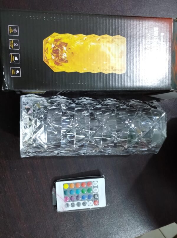 Diamond Rose Crystal Lamp 16 Color Changing ( with remote) Touch Lamp USB Rechargeable - Image 3