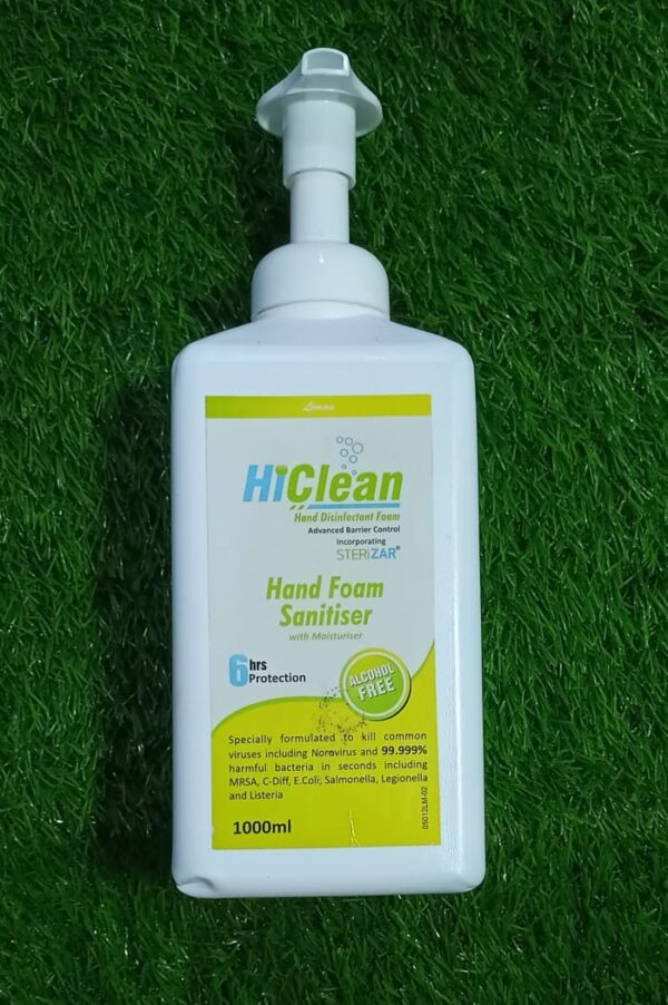 HiClean Hand Foam Sanitizer (Lemon) - 1000 ML (NW000289) - Image 2