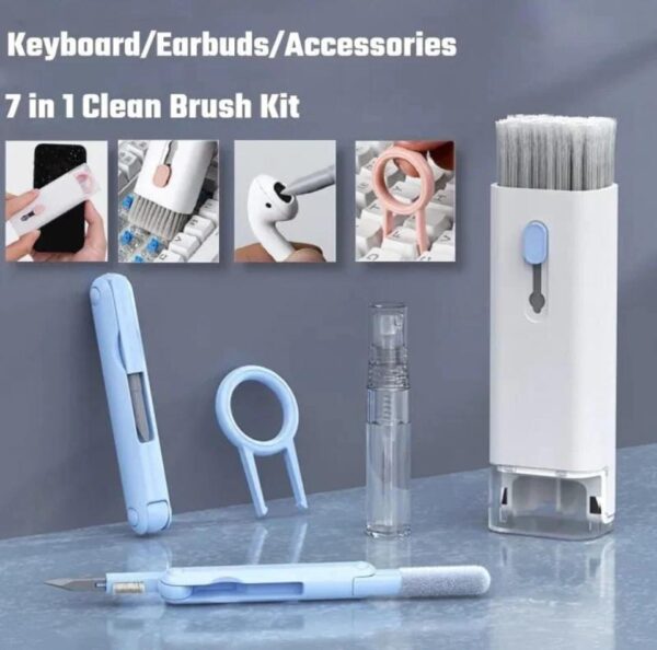 New Headset 7 In 1 Kit Scalable Keyboard Cleaner Brush Earphone Cleaning Pen Cleaner - Image 2