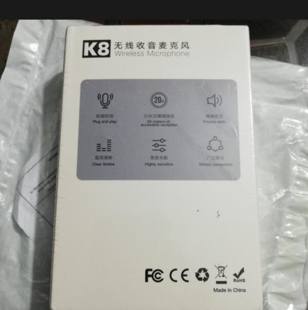 k11 Type-C Wireless Microphone K8 Collar Mic for Type C - Noise Cancellation Reduction Wireless Mic for Phone for Mobile Phone Camera, - Image 5