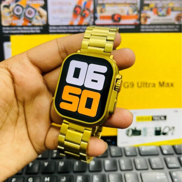 C9 Ultra Max Gold Edition Color Smartwatch 2.1 Inch Screen With Hryfine App - Image 5