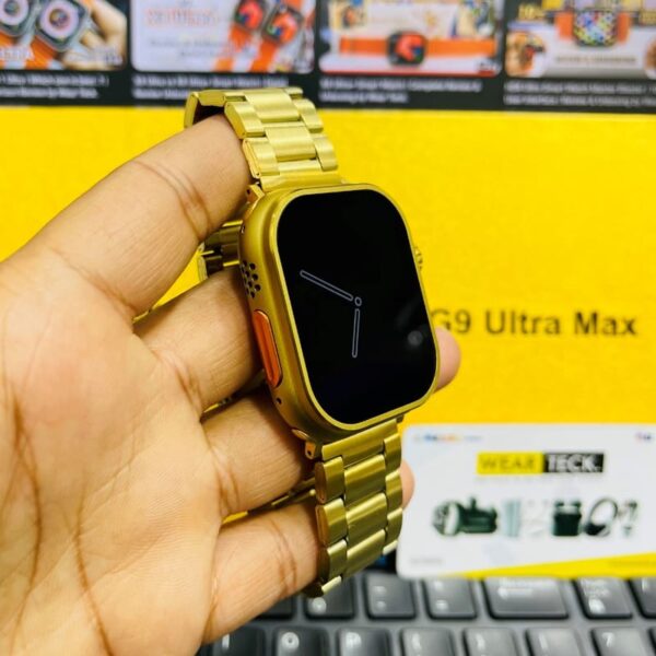 C9 Ultra Max Gold Edition Color Smartwatch 2.1 Inch Screen With Hryfine App - Image 3